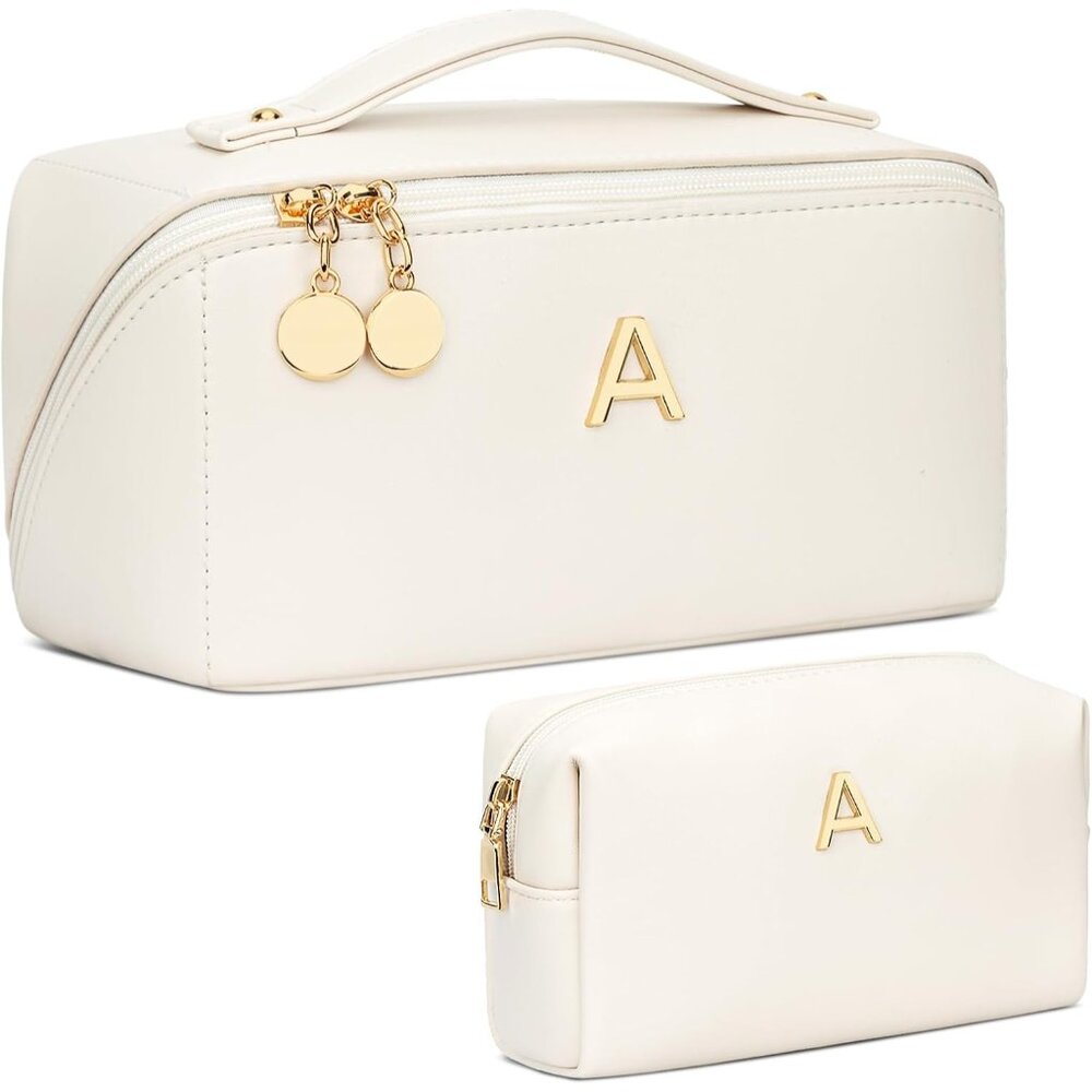 Personalized Initial Makeup Organizer Bag Set - E… - image 1